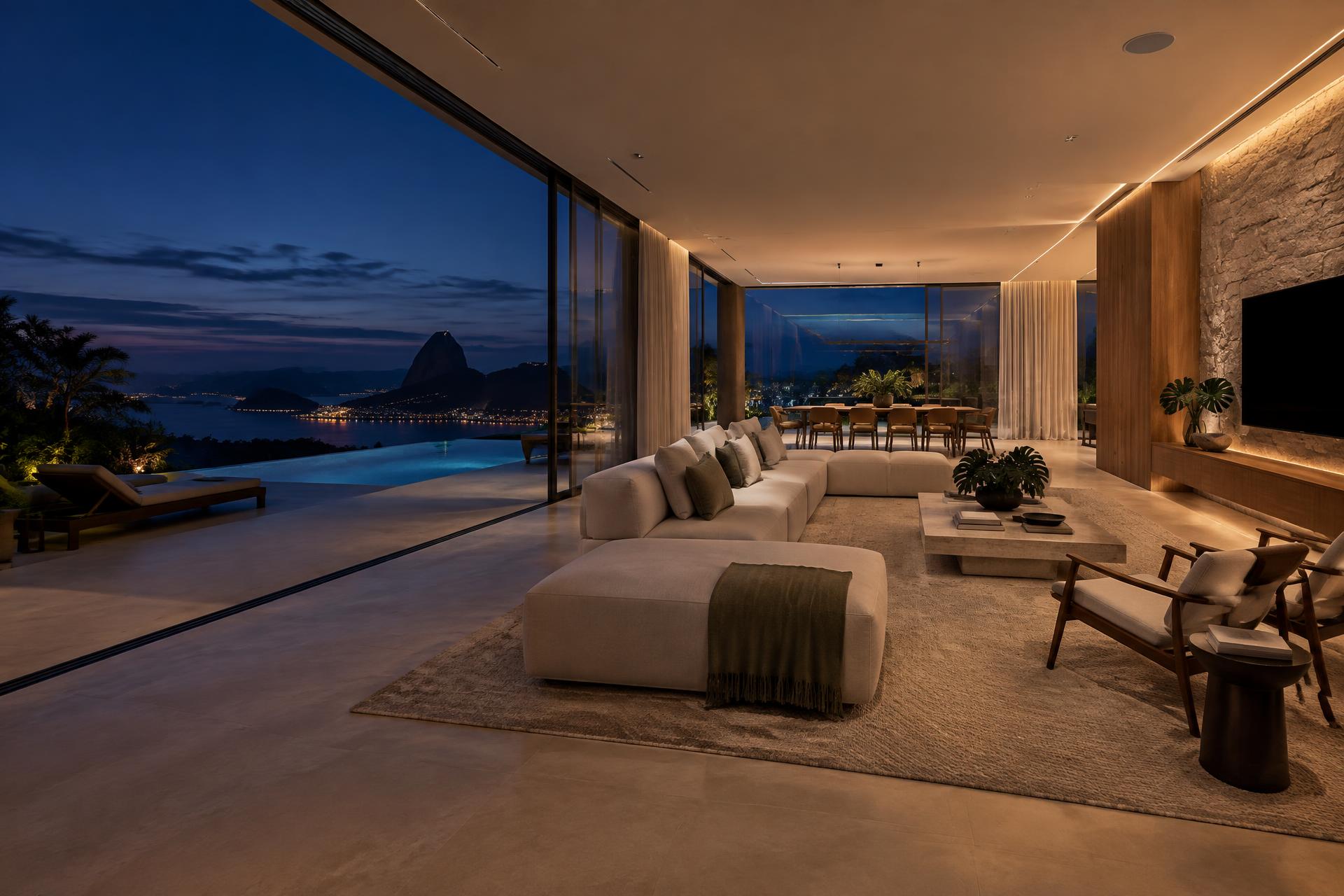 Residência contemporânea com soluções integradas de automação